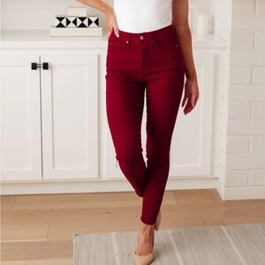 High Rise Red Women's Jeans